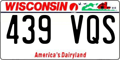 WI license plate 439VQS