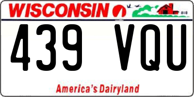 WI license plate 439VQU