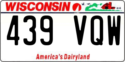 WI license plate 439VQW