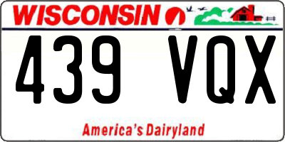 WI license plate 439VQX
