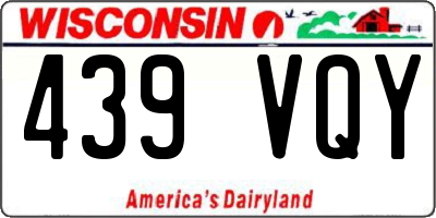 WI license plate 439VQY