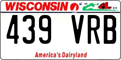 WI license plate 439VRB