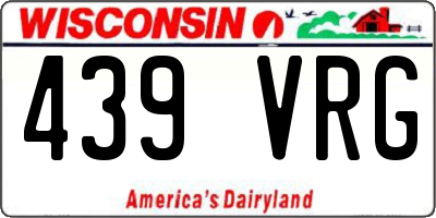 WI license plate 439VRG
