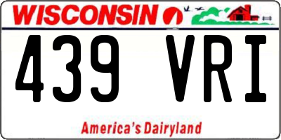 WI license plate 439VRI