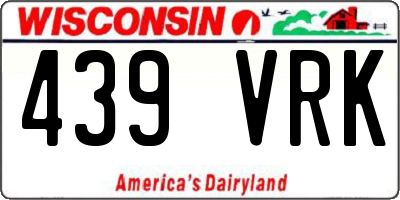 WI license plate 439VRK