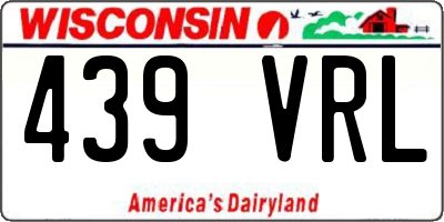 WI license plate 439VRL