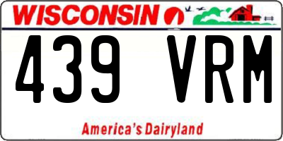 WI license plate 439VRM