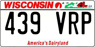 WI license plate 439VRP