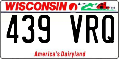 WI license plate 439VRQ