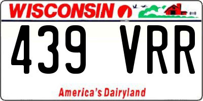 WI license plate 439VRR