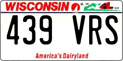 WI license plate 439VRS