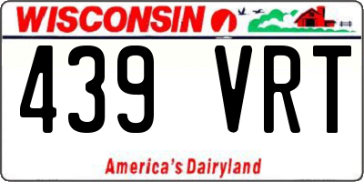 WI license plate 439VRT