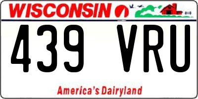 WI license plate 439VRU