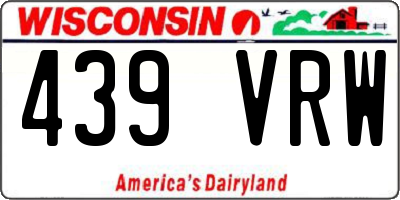 WI license plate 439VRW