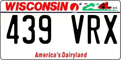 WI license plate 439VRX