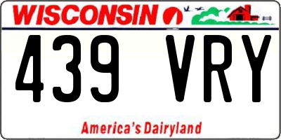 WI license plate 439VRY