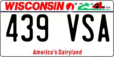 WI license plate 439VSA