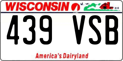 WI license plate 439VSB
