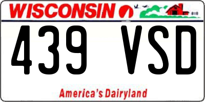 WI license plate 439VSD