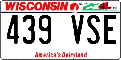 WI license plate 439VSE