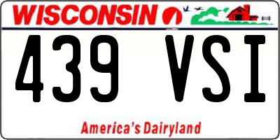 WI license plate 439VSI