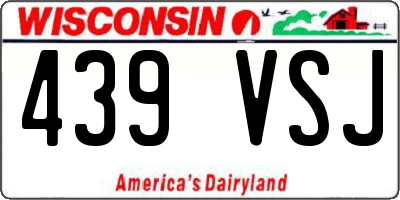 WI license plate 439VSJ