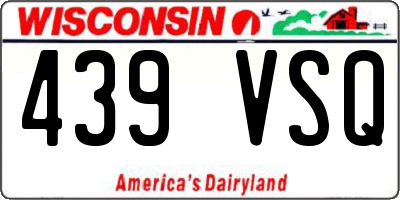 WI license plate 439VSQ