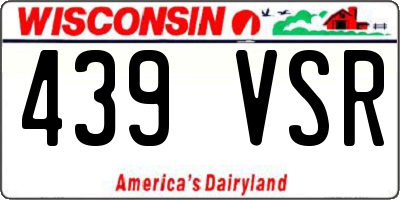 WI license plate 439VSR