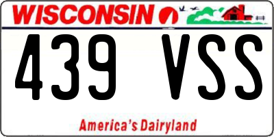 WI license plate 439VSS