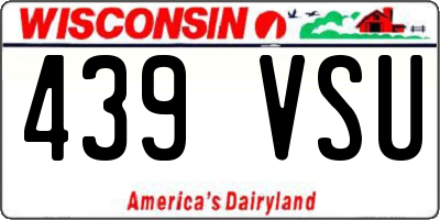 WI license plate 439VSU