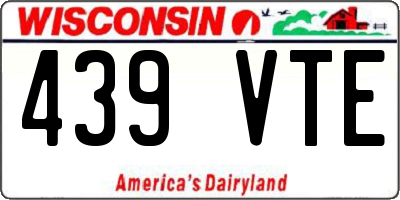 WI license plate 439VTE