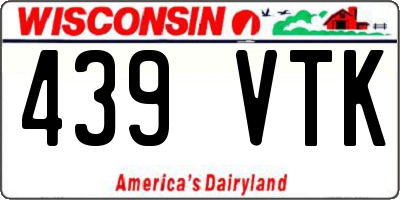 WI license plate 439VTK