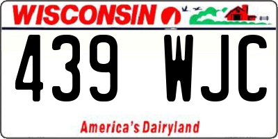 WI license plate 439WJC