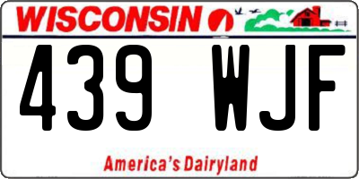 WI license plate 439WJF