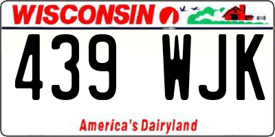 WI license plate 439WJK