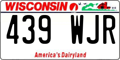 WI license plate 439WJR