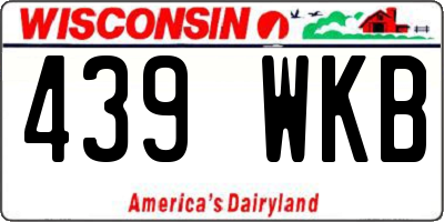 WI license plate 439WKB