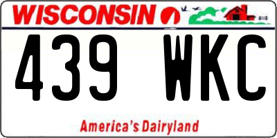 WI license plate 439WKC