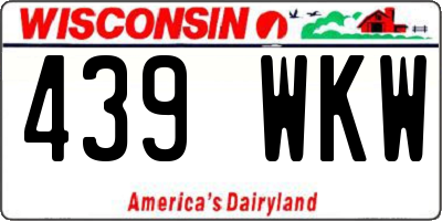 WI license plate 439WKW