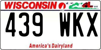 WI license plate 439WKX