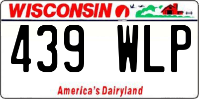 WI license plate 439WLP