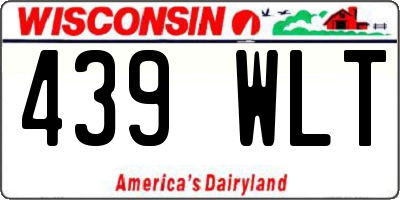 WI license plate 439WLT