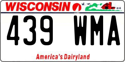 WI license plate 439WMA