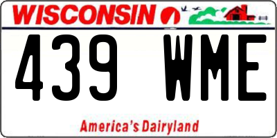 WI license plate 439WME