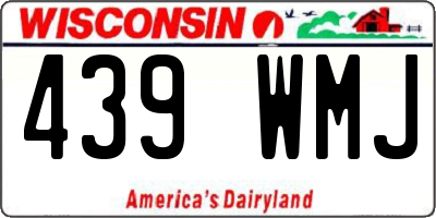 WI license plate 439WMJ
