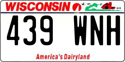 WI license plate 439WNH