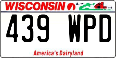WI license plate 439WPD