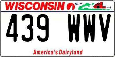 WI license plate 439WWV