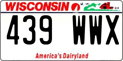 WI license plate 439WWX