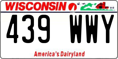 WI license plate 439WWY